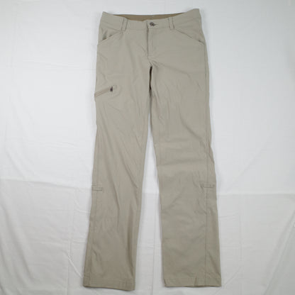 Patagonia Womens Pants Size 2 Khaki Beige Quandry Nylon Roll Up Hiking Pants