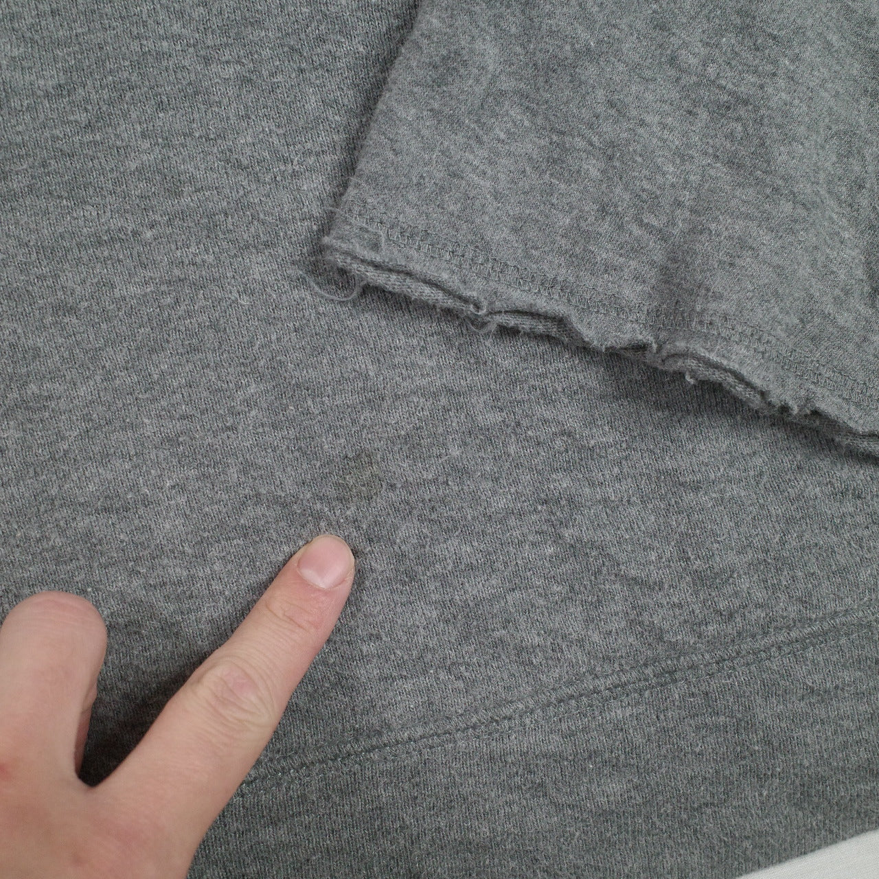 T By Alexander Wang Gray Hoodie Sweater Jacket Unhemmed Sleeves Womens Small