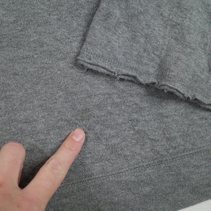 T By Alexander Wang Gray Hoodie Sweater Jacket Unhemmed Sleeves Womens Small