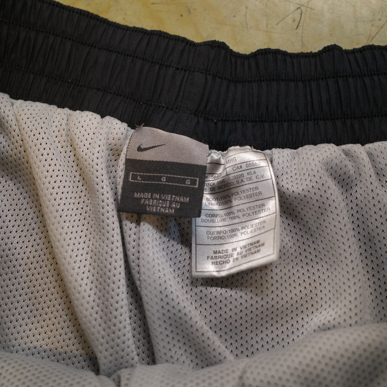 Vintage Nike Black Track Pants Windbreaker Piping Men's Large