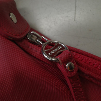 Lacoste Shoulder Bag Hobo Bag Red Leather