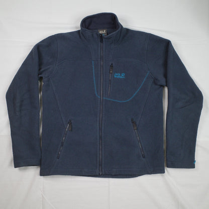 Jack Wolfskin Fleece Mens Medium Blue Nanuk 200 Paw Logo Jacket
