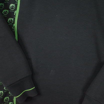 Heidi dot com 2 Zip Neon Black Hooded Zip Up Jacket Unisex XL
