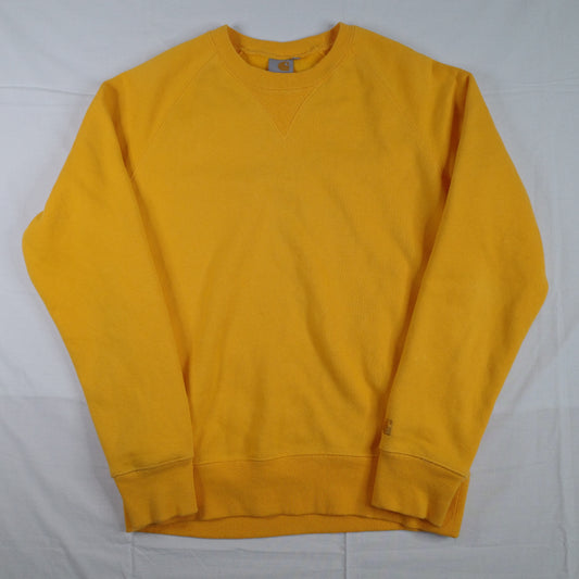 Carhartt WIP Chase Sweat Mens Medium Yellow Long Sleeve Jumper Crewneck