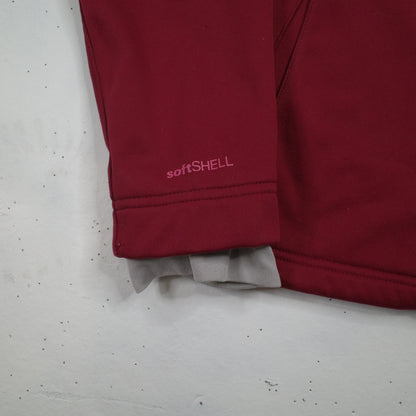 Kathmandu Women's Softshell Maroon Jacket Hooded Full Zipper Fleece Lined Women's 10