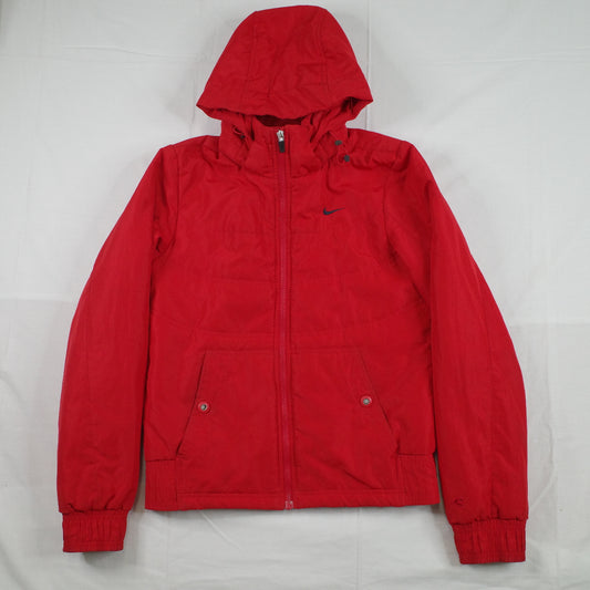 Vintage Nike Puffer Womens Small Red Detachable Hood