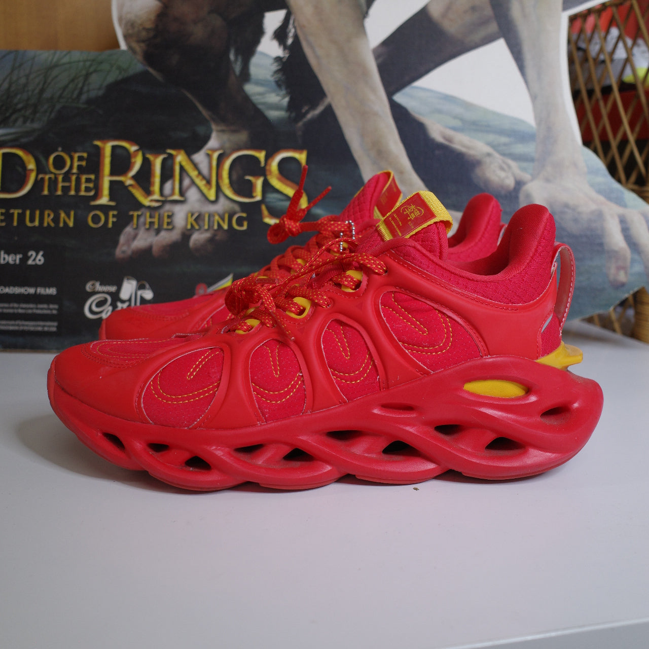 Li Ning Arc Ace Red Yellow Rare US9