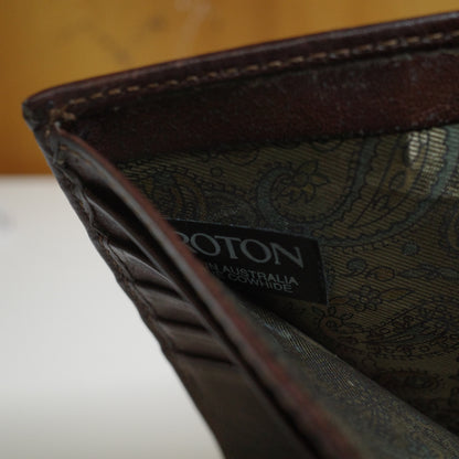 Vintage Oroton Leather Dark Tan Made In Australia Wallet