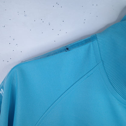 Fred Perry Track Jacket Baby Blue Twin Taped Full Zip Vinyl Details Made In Portugal Men's Large