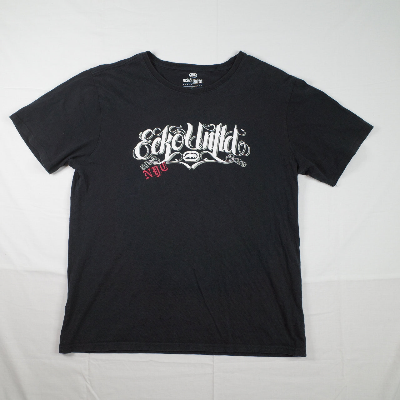Ecko Unltd Black Graffiti Rhino Tee T Shirt Mens XL