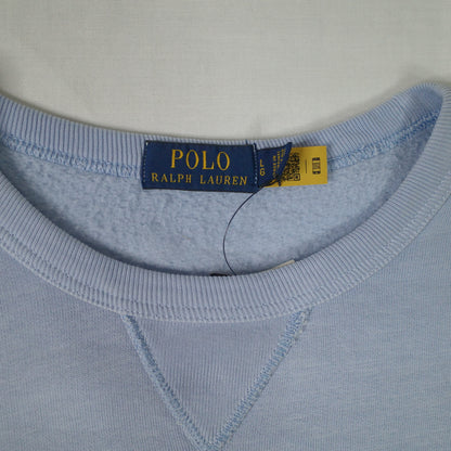 Polo Ralph Lauren Baby Blue Polo RL Crewneck Sweater Mens Large NWT