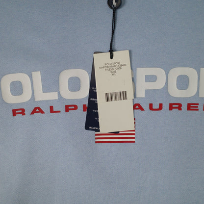 Polo Ralph Lauren Polo Sport Baby Blue Spell Out Sweater Crewneck Mens XXL NWT