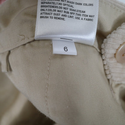Ines De La Fressange Uniqlo Beige Cord Pants Womens 6