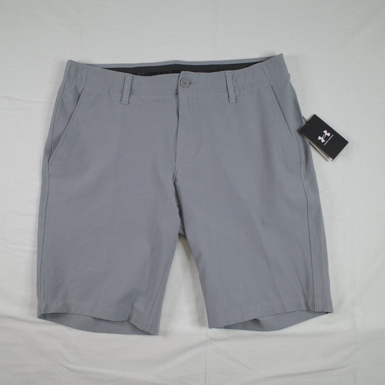 Under Armour Men Drive Tapered Shorts Size 36 UA Golf Water Repellent Grey New