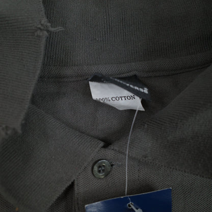 Vintage Converse Distressed Dark Grey Mens Short Sleeve Polo Medium New