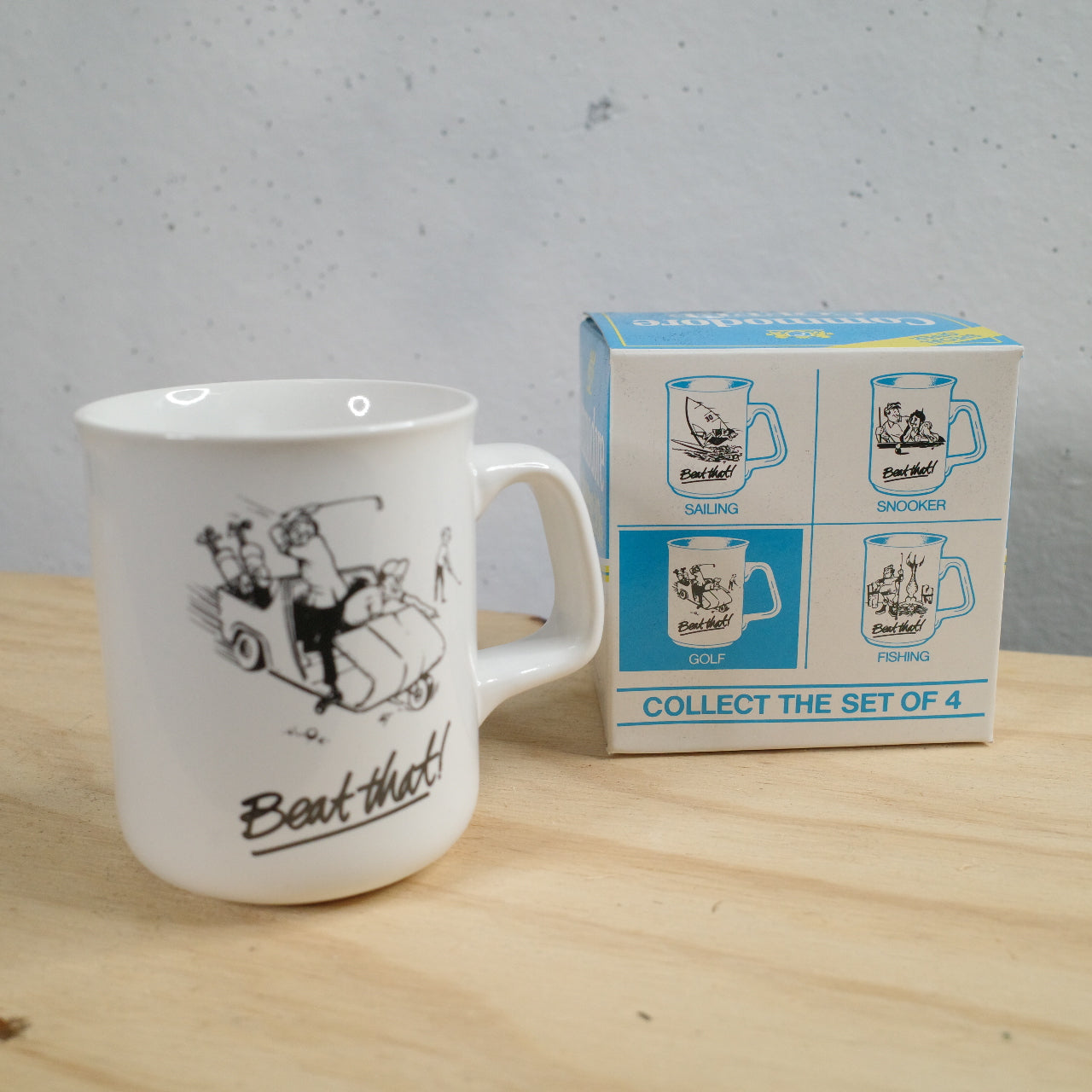 Vintage 1980s Commodore Coffee Mug Beat That Golf Kart Coffee Mug NEW