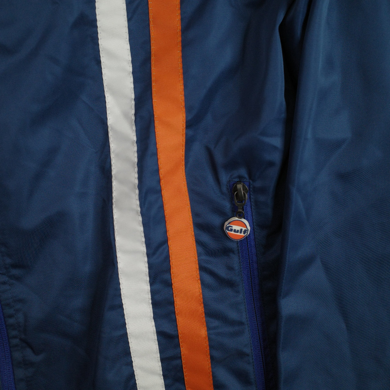 Gulf Racing 50th Anniversary Le Mans Win Striped Jacket Blue Mens Small