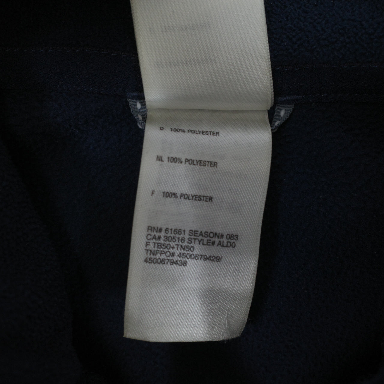 The North Face Navy Quarter Zip Thin Fleece Pullover Sweater Mens Large