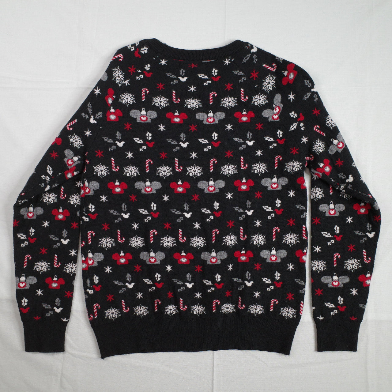 Disney Parks Black Mickey Icon Holiday Christmas Ornament Ugly Sweater Medium