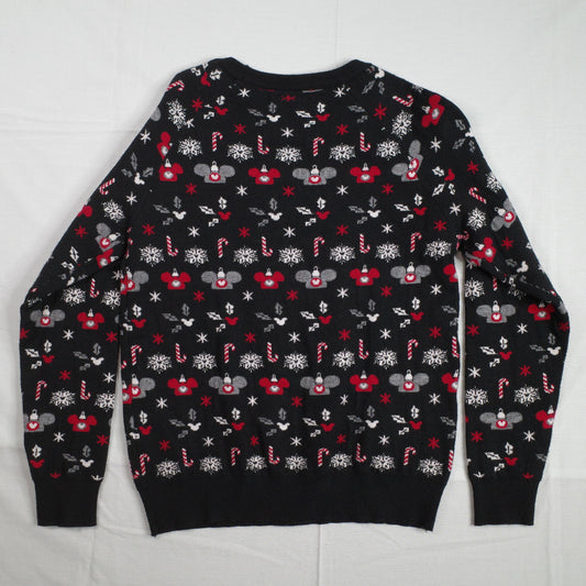 Disney Parks Black Mickey Icon Holiday Christmas Ornament Ugly Sweater Medium