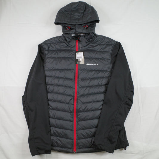 AMG Mercedes Black Thin Puffer Jacket XXL NEW