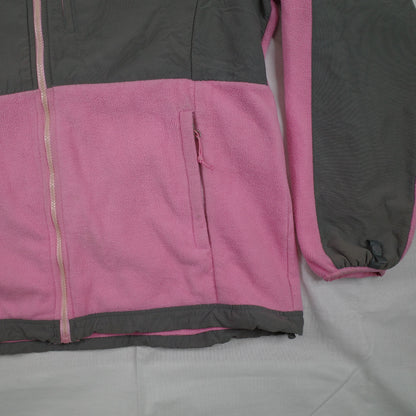 The North Face Jacket Pink Gray Denali Polartec Full Zip Fleece Women's XXL