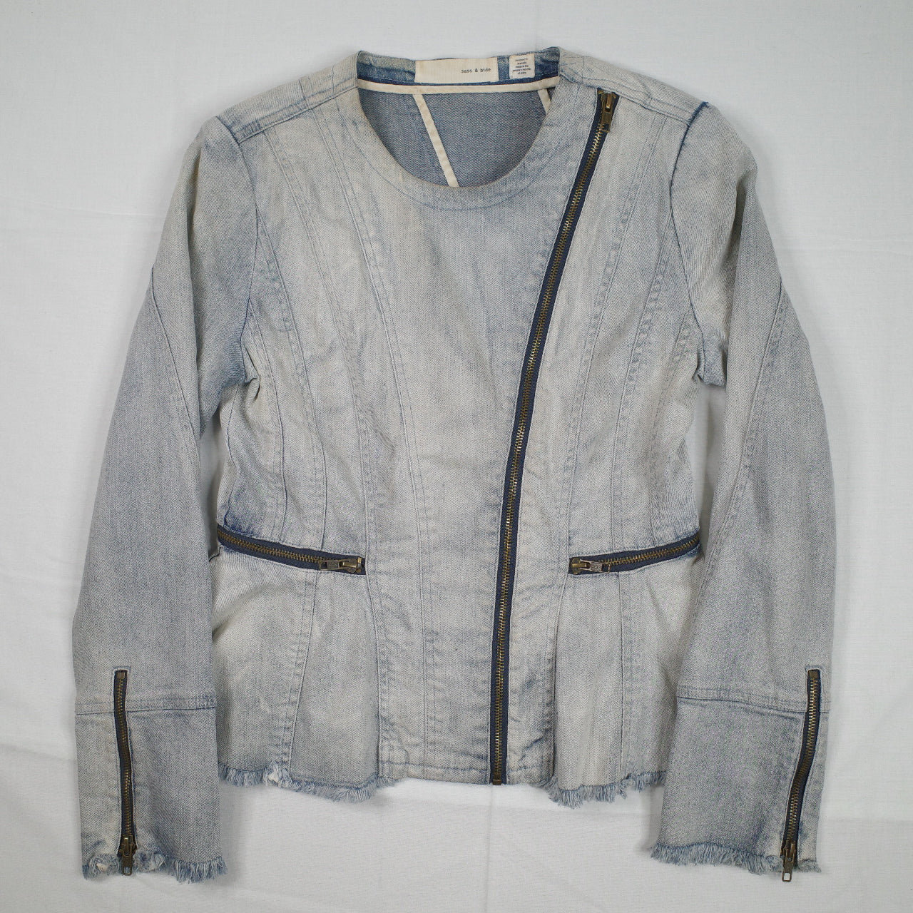 Sass & Bide Denim Jacket Kiss The Sky Collection Western US6 Aus UK10