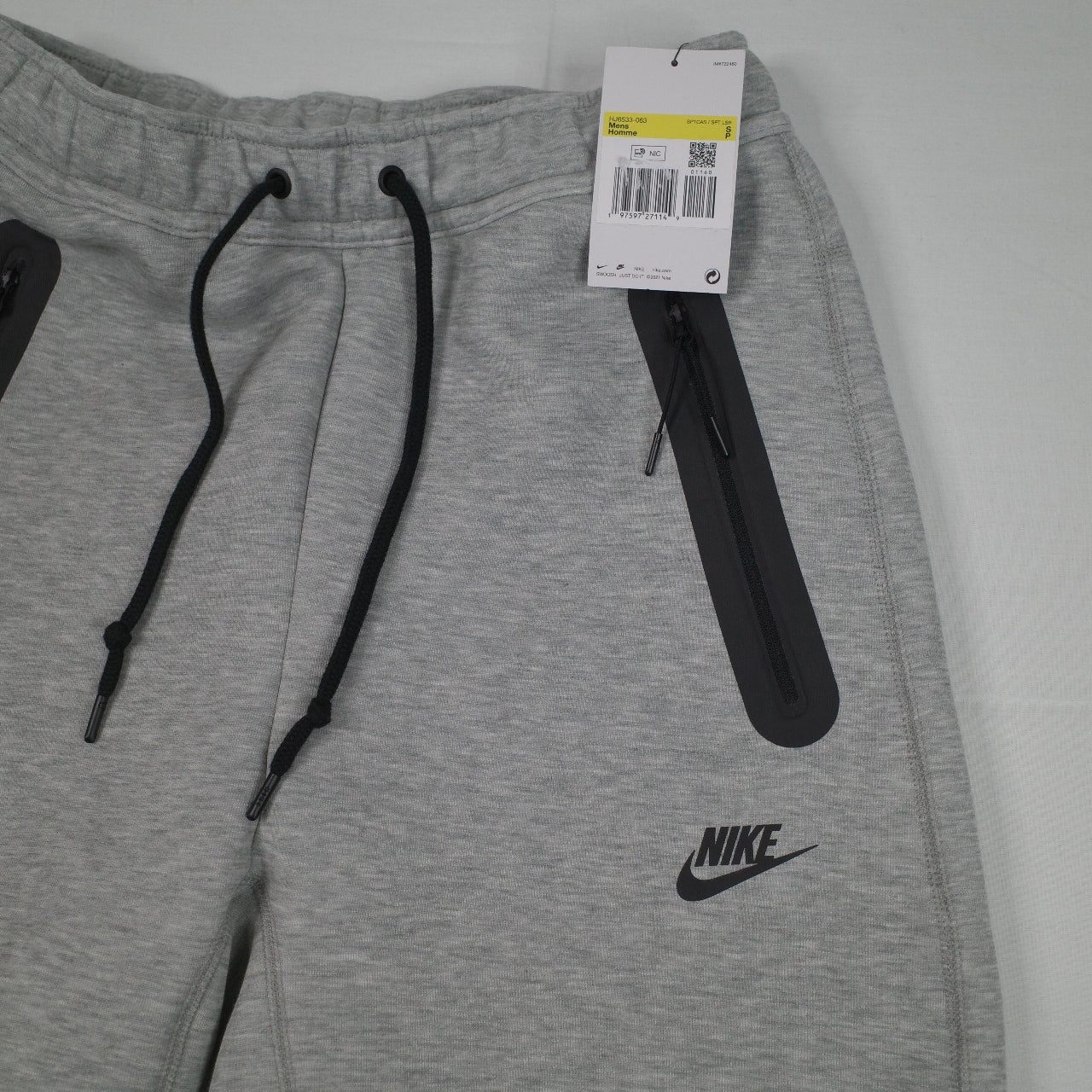 New Nike Tech Men's Fleece Open Hem Grey Track Pants Mens Small RRP
