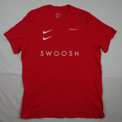 Men’s Nike Double Swoosh Tee MCMLXXII Red Tee Shirt Mens XL
