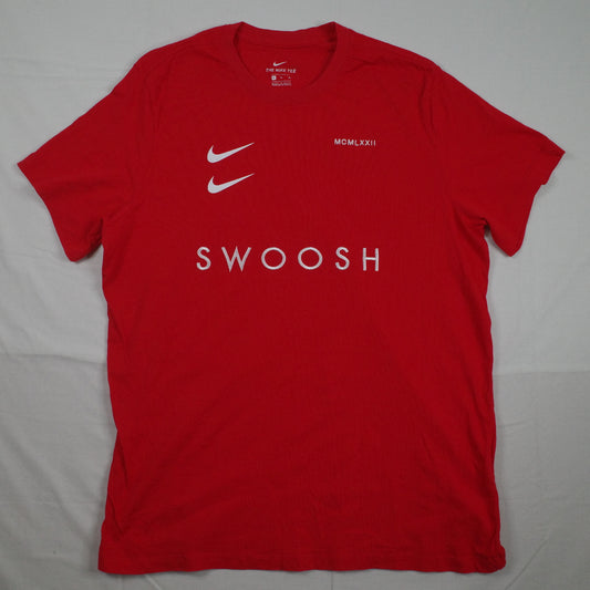 Men’s Nike Double Swoosh Tee MCMLXXII Red Tee Shirt Mens XL
