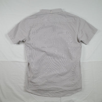 Quicksilver Wilsden Short Sleeve Button Up Shirt Grey Size Medium RRP $59 2015