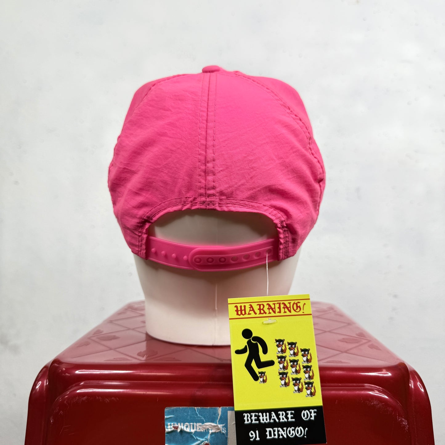 Vintage Nylon Tasmania Neon Pink Snapback Cap