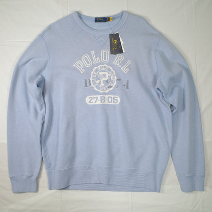Polo Ralph Lauren Baby Blue Polo RL Crewneck Sweater Mens Large NWT