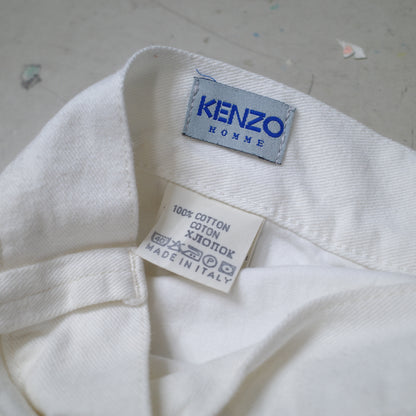 Kenzo Homme White Jeans Pants Made In Italy Waist 36 Length 34