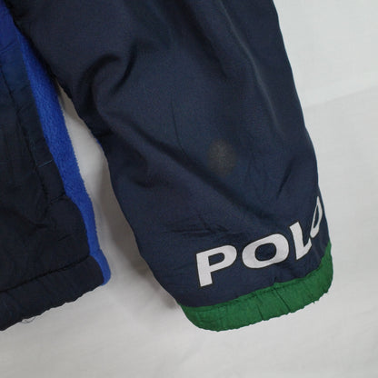 Vintage Polo Sport Ralph Lauren  Pepsi Cycling Jacket Fleece Lined RARE Mens Medium