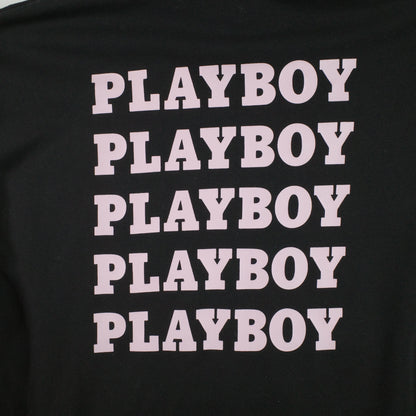 Playboy x Misguided Spell Out Back Print Embroidered Chest Logo Oversized Hoodie Sweater Womens 16