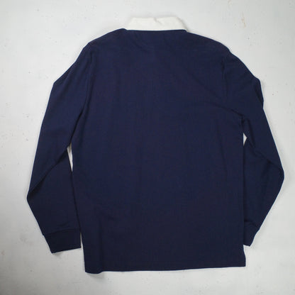 NWT Ralph Lauren Polo Sport K Swiss Embroidered Navy Rugby Polo Mens Medium