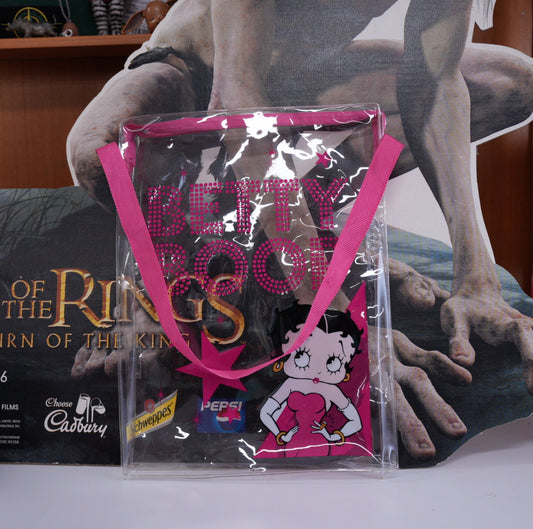 Betty Boop Clear Vinyl Hot Topic 2008 Clear Y2K Strap Tote Bag