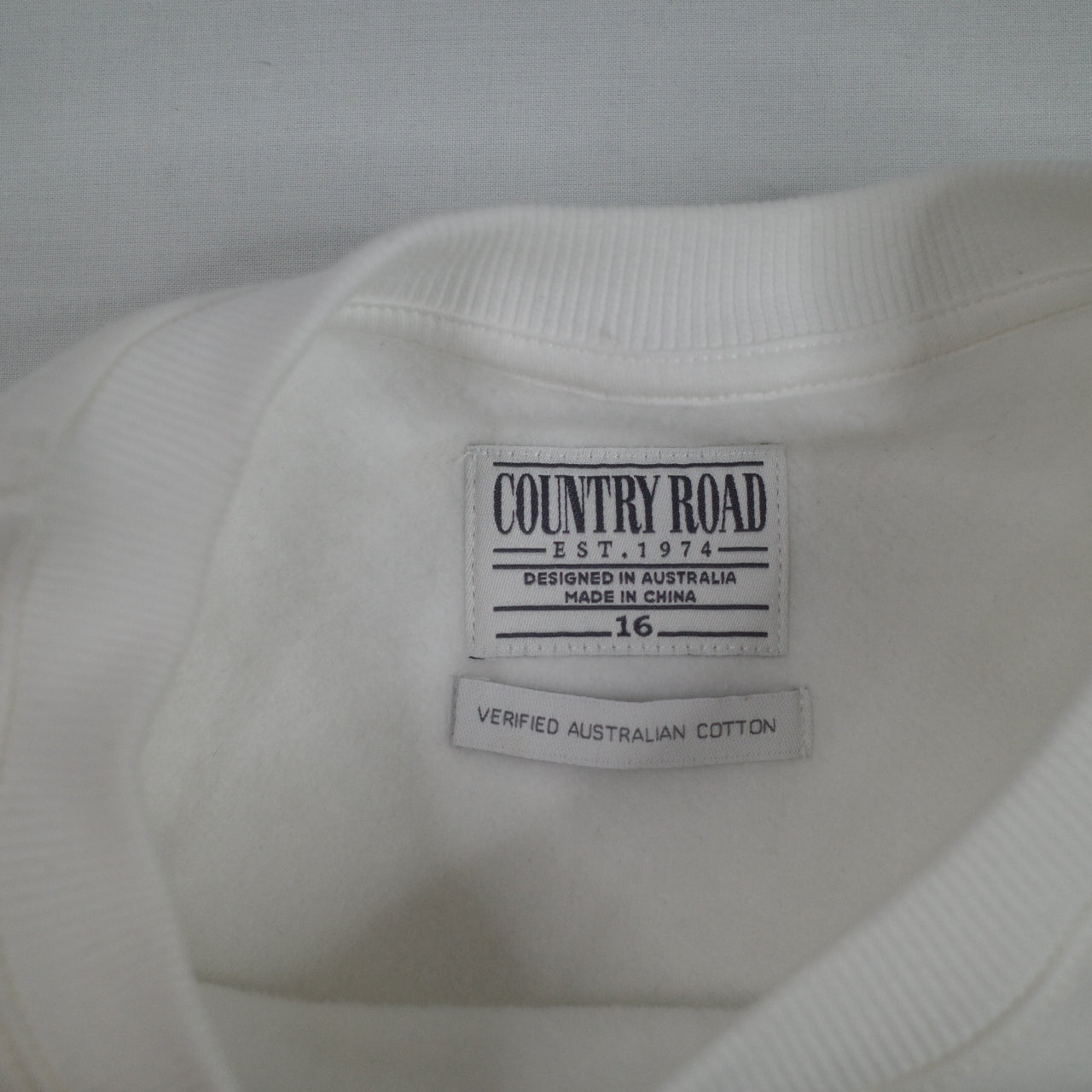Country Road Sweatshirt Size 16 Verified Australian Cotton Heritage Stripe