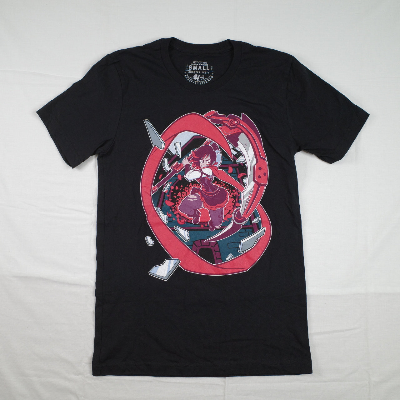 RWBY Rooster Teeth Ruby Rose T Shirt Front Graphic Short Sleeve Mens Small