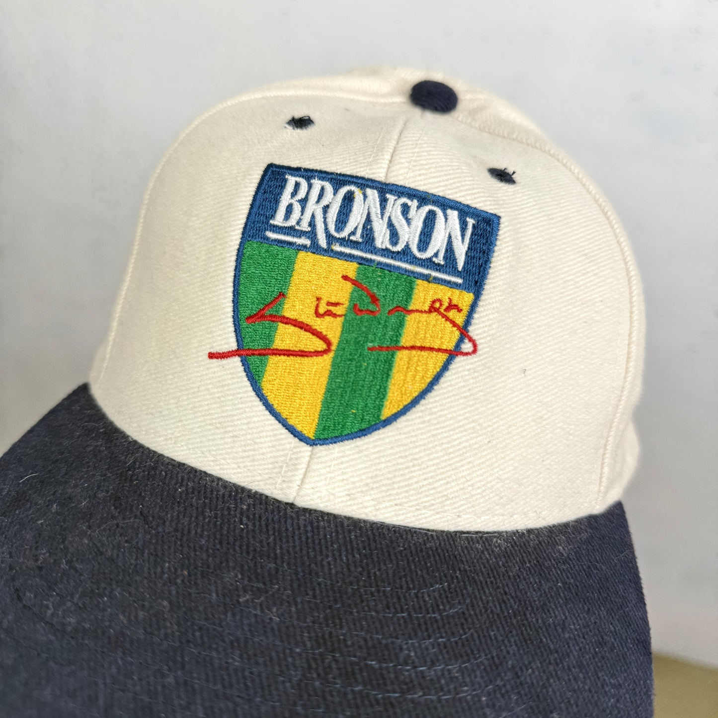 00's Bronson Shield Crest Navy Cream Cap