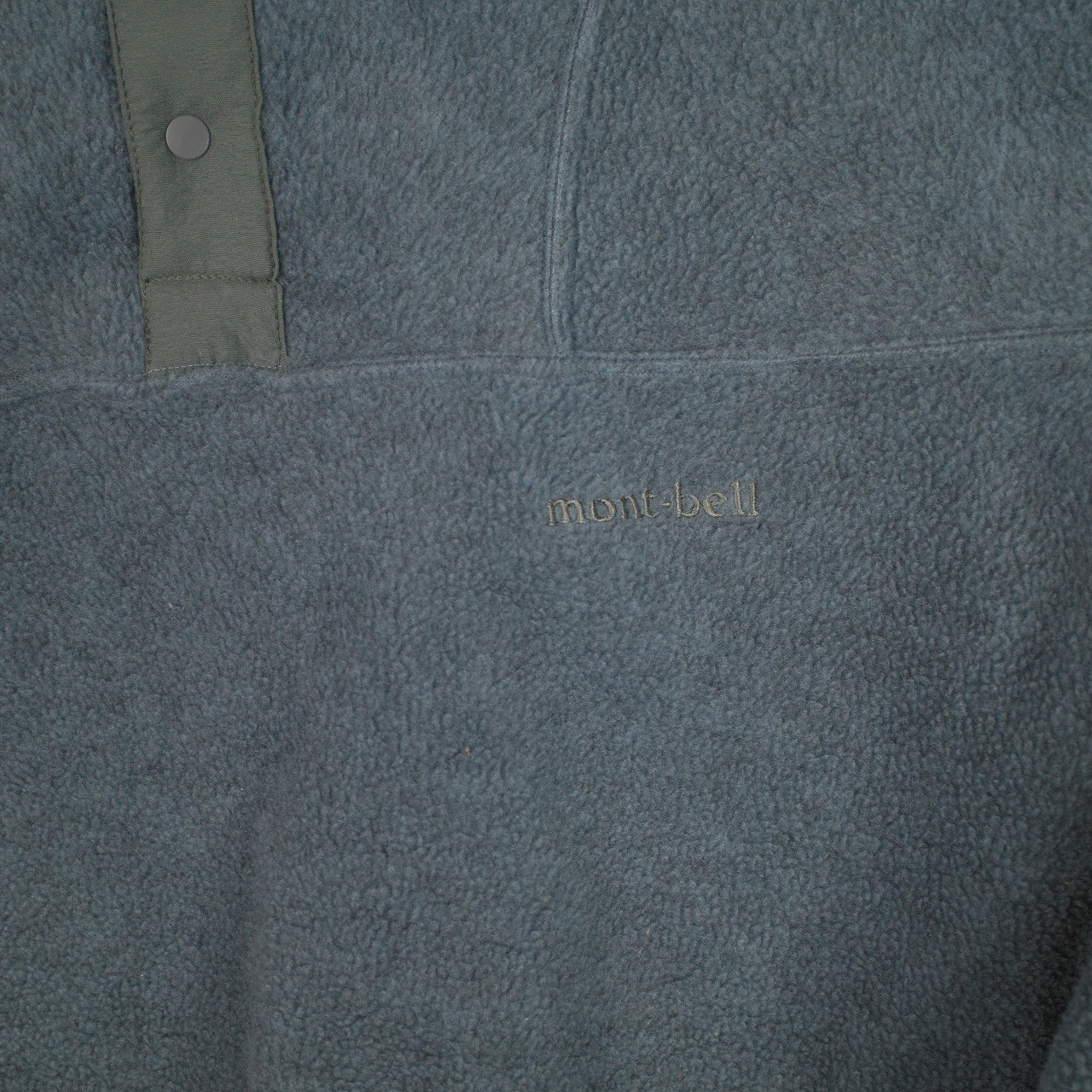 Montbell Polartec Fleece Quarter Snap Pullover Vintage Japan Made Light Blue Grey Womens Small
