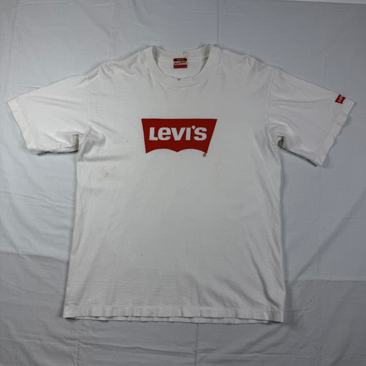 Vintage Levis Knitwear White T-Shirt Single Stitch Mens Large