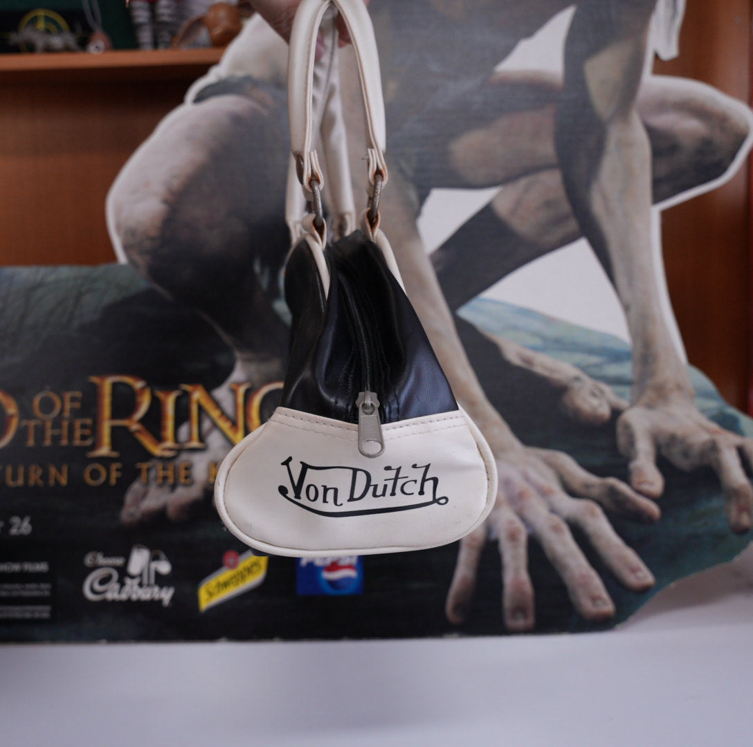 Von Dutch Vintage Mini Bowling Bag - look at photos of handle