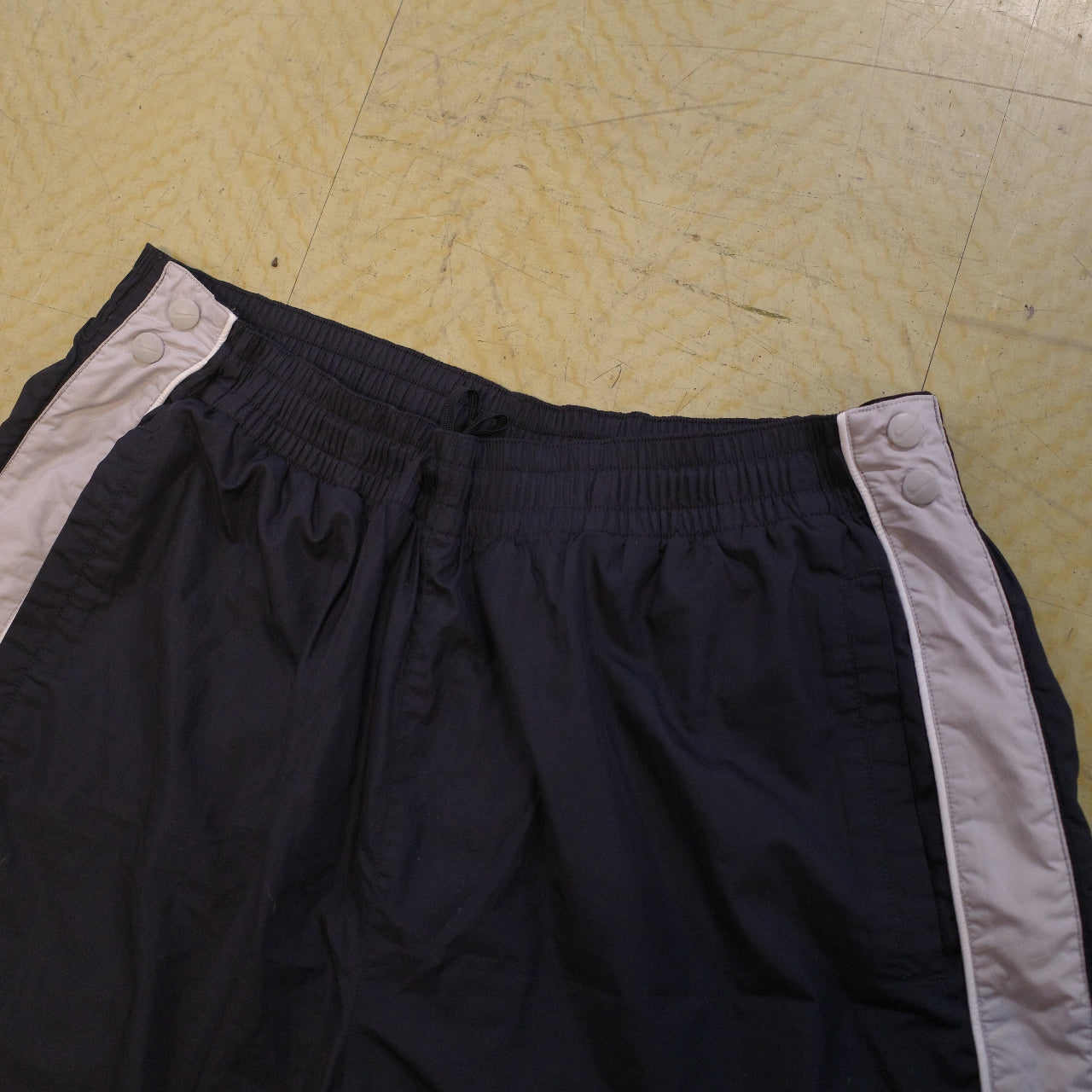 Vintage Nike Black Track Pants Windbreaker Piping Men's Large