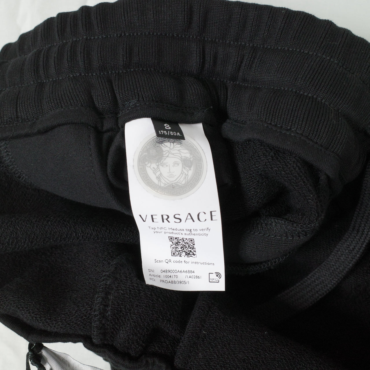 Versace Black Medusa Cotton Activewear Pants Mens XL NWT RRP$920