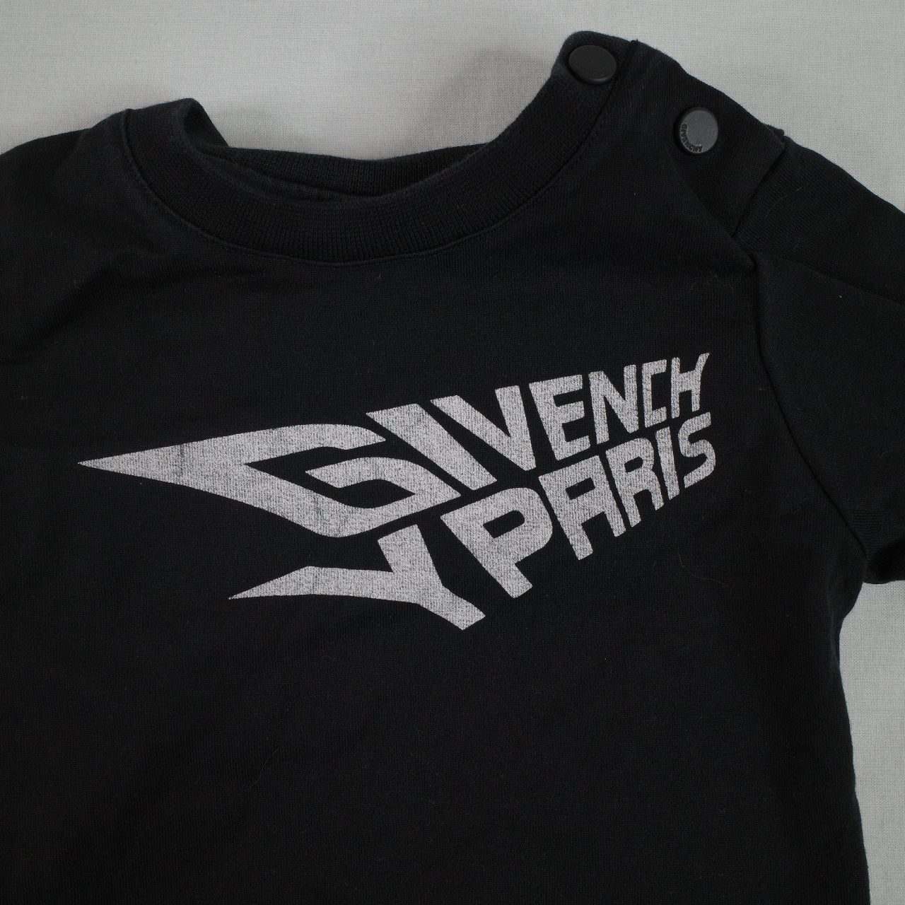 Givenchy Paris Baby 6 Months Crewneck Logo Spellout Black