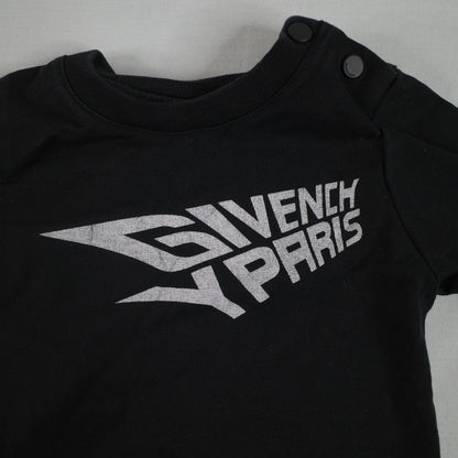 Givenchy Paris Baby 6 Months Crewneck Logo Spellout Black