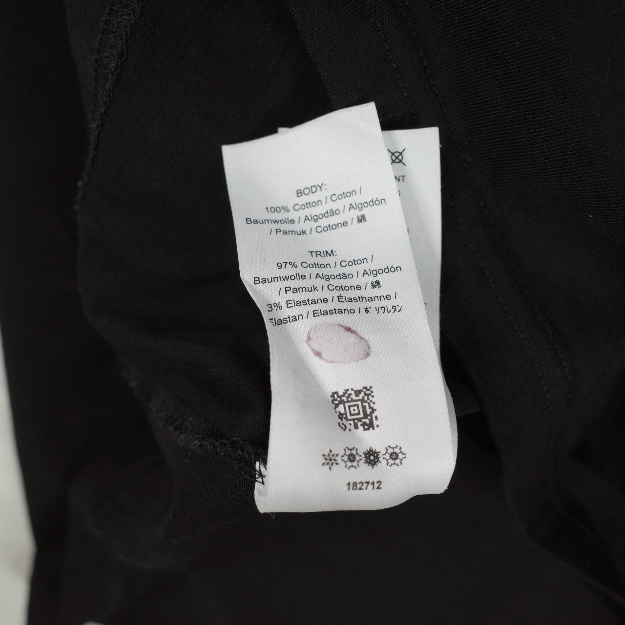 Fred Perry Mens T-Shirt Black Circle Repeat Logo Large