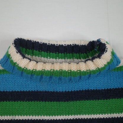 Vintage Rip Curl Girl Turtle Neck Knit Sweater Cardigan Womens 8